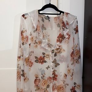 MAJORELLE BLOUSE/ CARDIGAN: SIZE XL